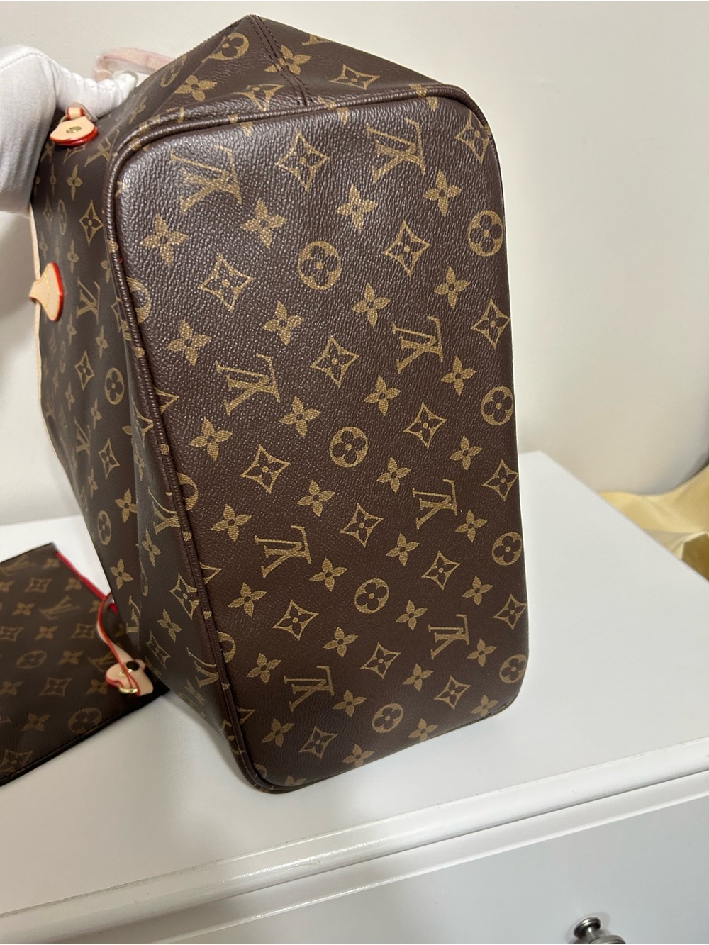 Large Tote Monogram Bag with Wristlet - Picture 11 of 16